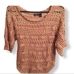 NWT Allen B. by Allen Schwartz crochet lsweater XS